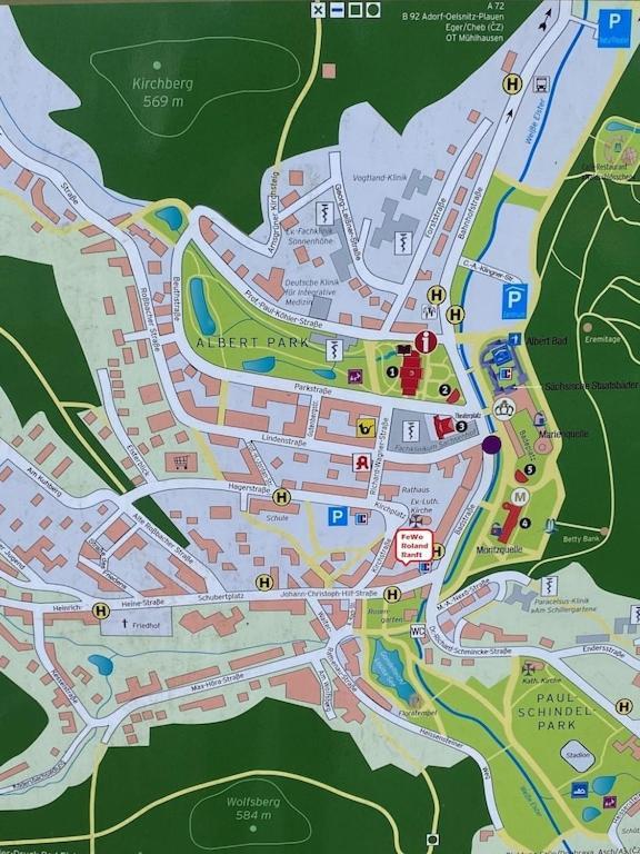 Fewo Roland Ranft Direkt Am Kurpark Barrierearm 60Qm Bad Elster Exteriér fotografie